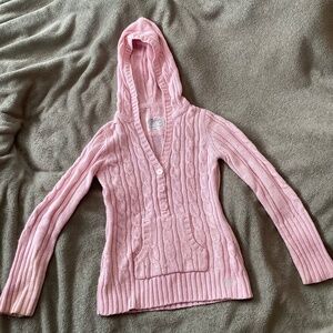 Justice Girl Pink Hoodie Sweater Size 12 READ